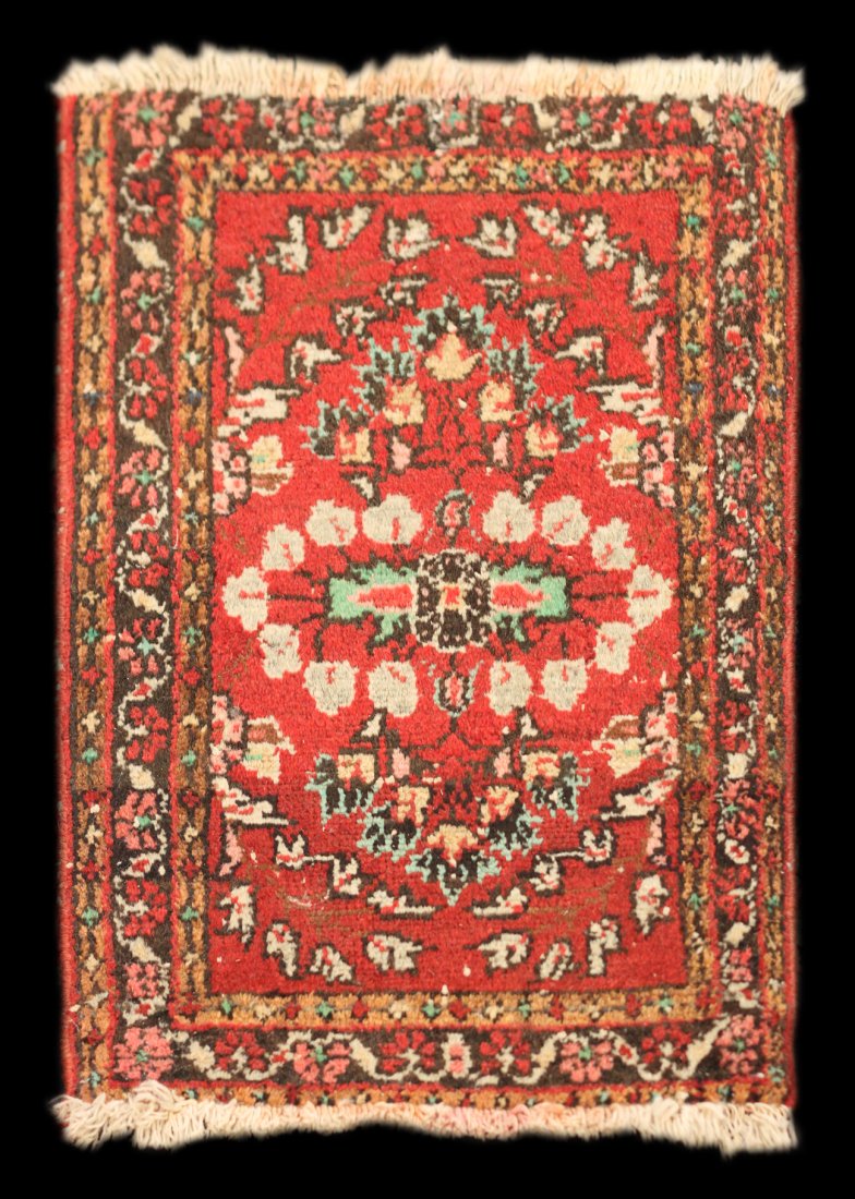 Semi-antique 2' 0" x 1' 4" Persian Hamadan Mat (1 of 2)