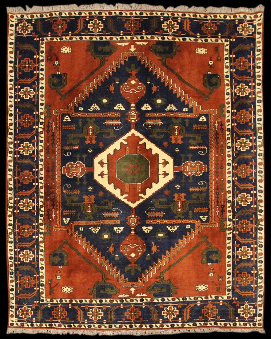 New/Old Stock 8' 8" x 7' 3" Afghan Kargai (1 of 2)