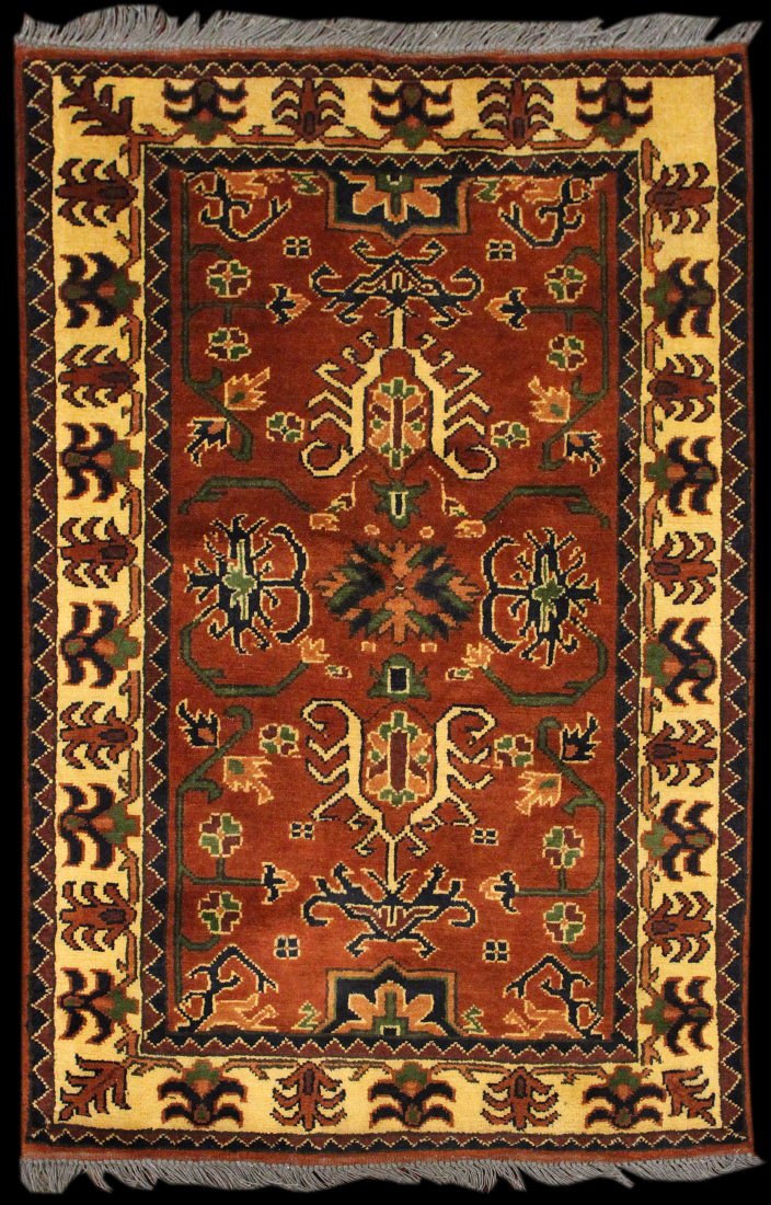 New/Old Stock 4' 1" x 2' 8" Pakistani Kargai (1 of 2)