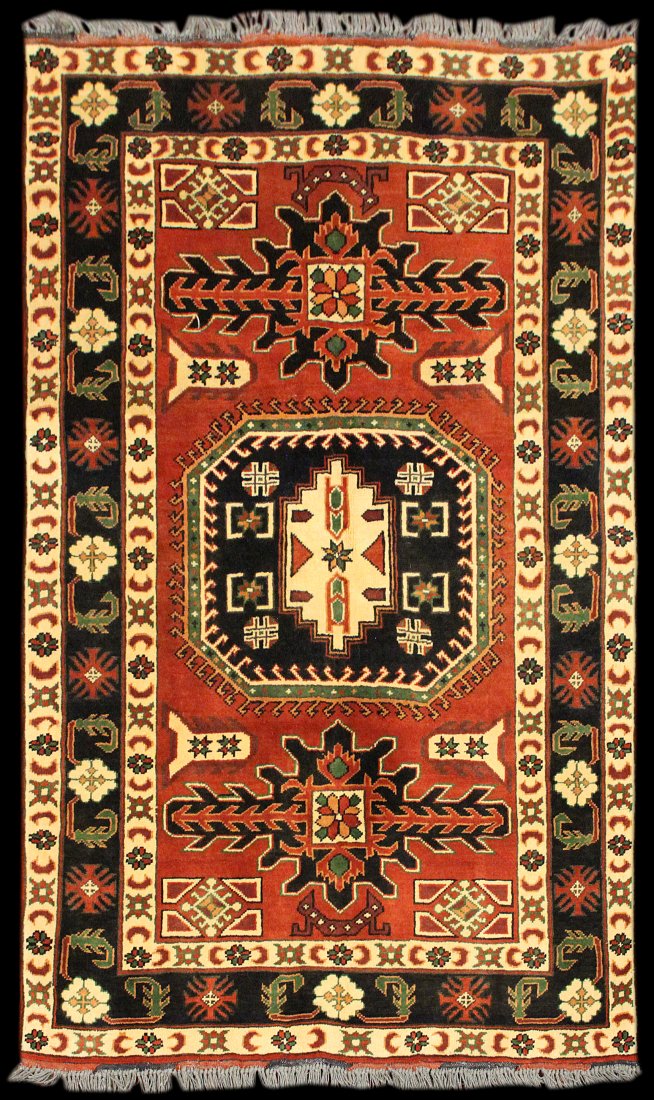 New/Old Stock 5' 1" x 3' 5" Pakistani Kargai (1 of 2)