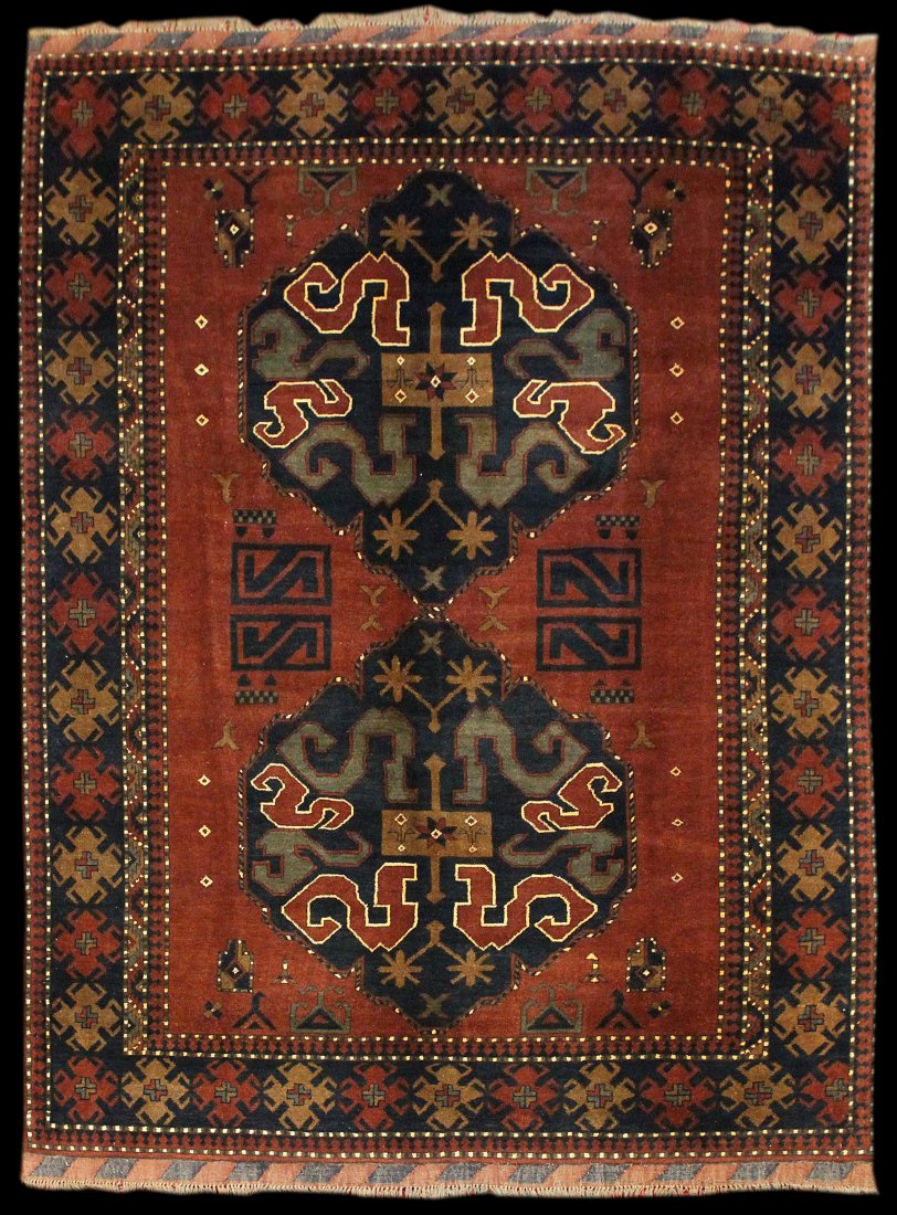 New/Old Stock 9' 2" x 7' 0" Afghan Kargai (1 of 2)