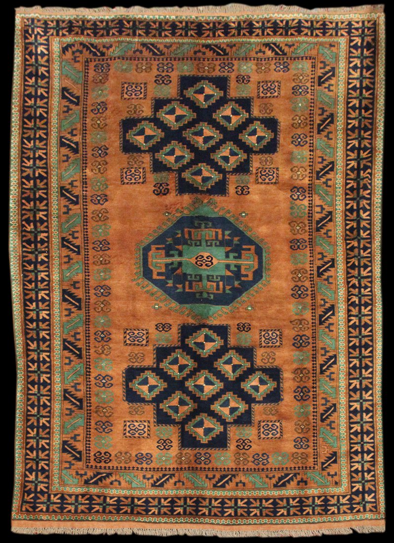 New/Old Stock 9' 2" x 7' 10" Afghan Kargai (1 of 2)