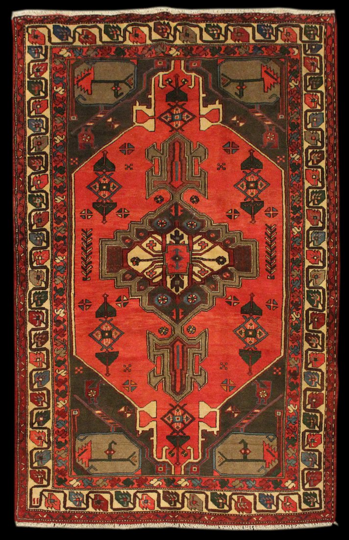 Semi-Antique 6' 8" x 4' 5" Afghan Rug (1 of 2)