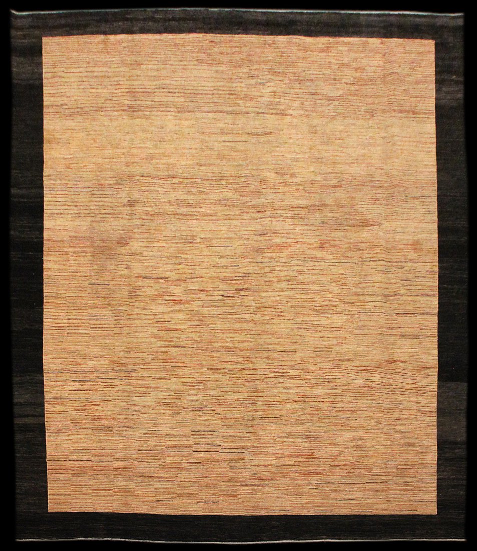 NEW 11' 11" x 9' 0" Pakistani 'Line' Gabbeh: NEW 11' 11" x 9' 0" Pakistani 'Line' Gabbeh large area rug. A very nice 9x12 Gabbeh -- first quality, imported by Fine Estate.