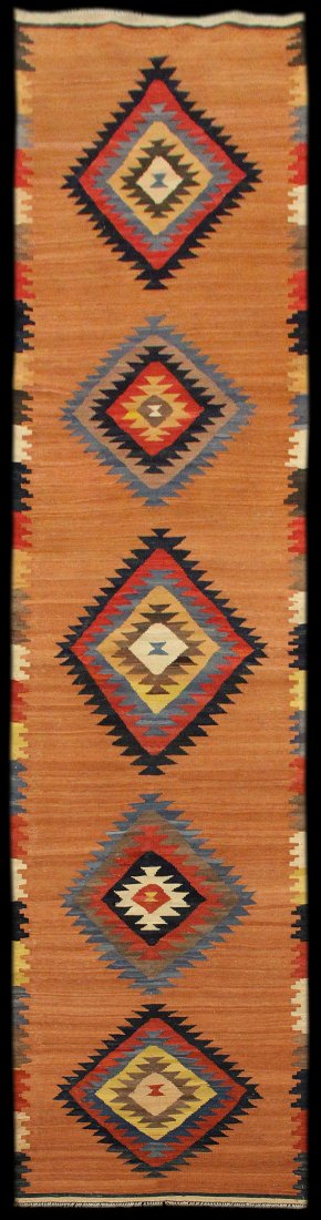 NEW 13' 2" x 2' 10" Pakistani Tribal Kilim (1 of 2)