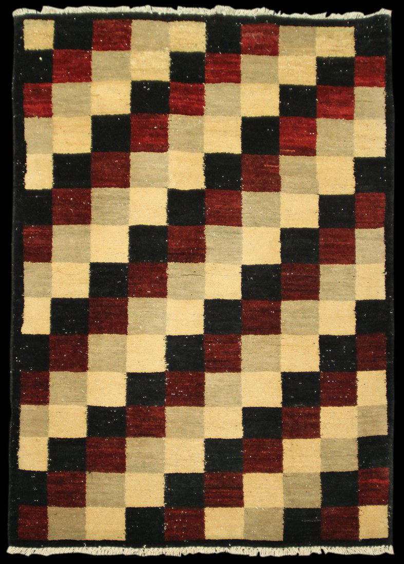 New/Old Stock 4' 11" x 3' 6" Afghan Gabbeh (1 of 2)