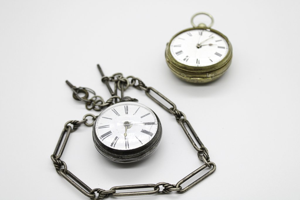2 Verge Fusee Pocket Watches, S.S. Case (1 of 17)