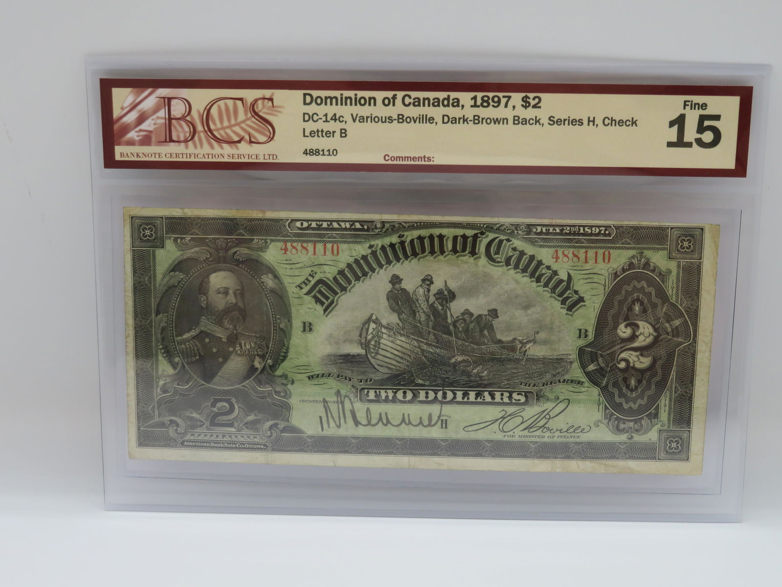 Dominion of Canada Banknote , 1897, $2, F15 (1 of 2)