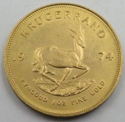 1974 1oz Fine Gold Krugerrand South Africa Coin - 34g (1 of 3)