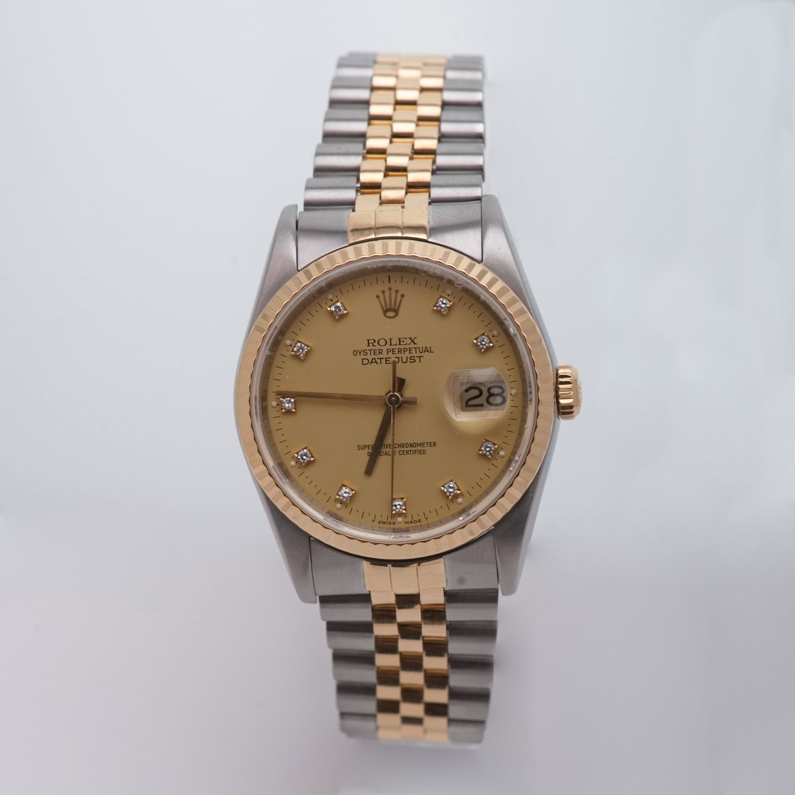 Mens Rolex DateJust Two Tone Watch Ref 16233 With Box & Papers (1 of 9)