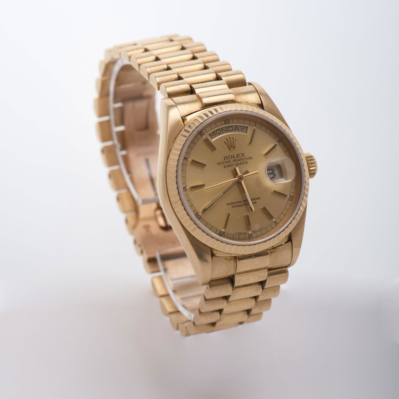 1988 Rolex Oyster Day-Date 18k gold President Ref 18038 With Box (1 of 5)