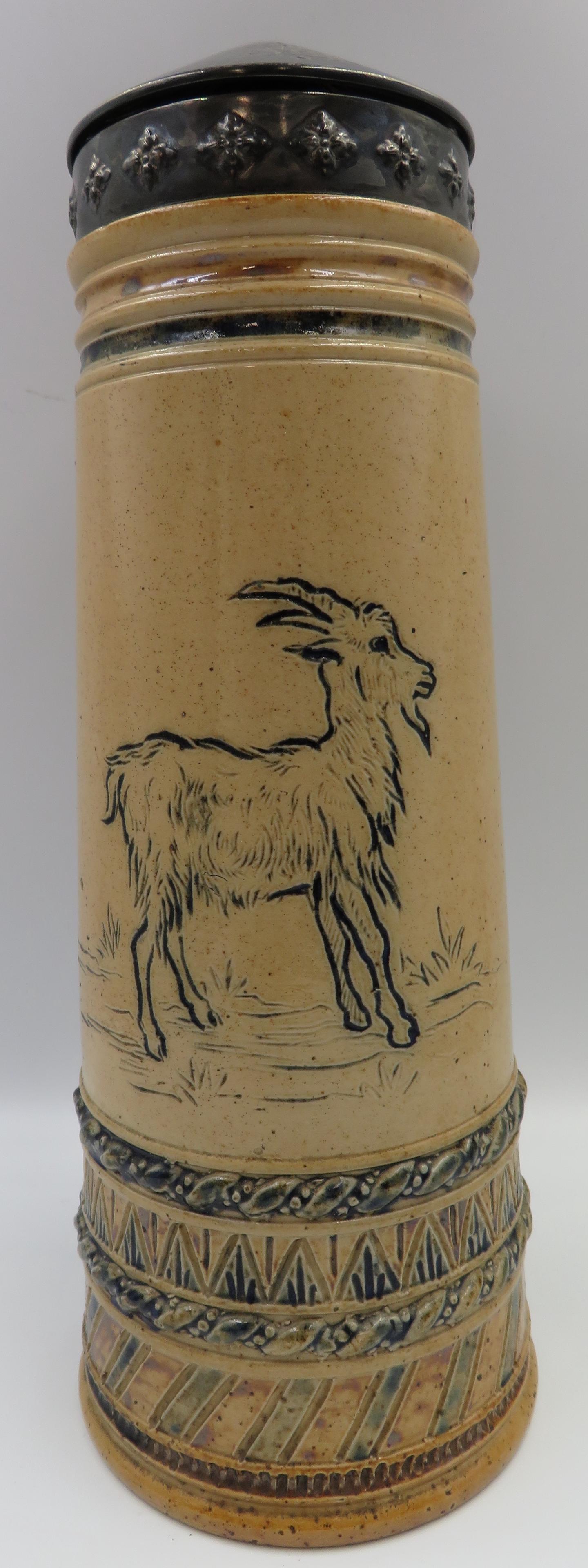 Antique Doulton Lambeth Stoneware tankard/Beer Stein (1 of 3)