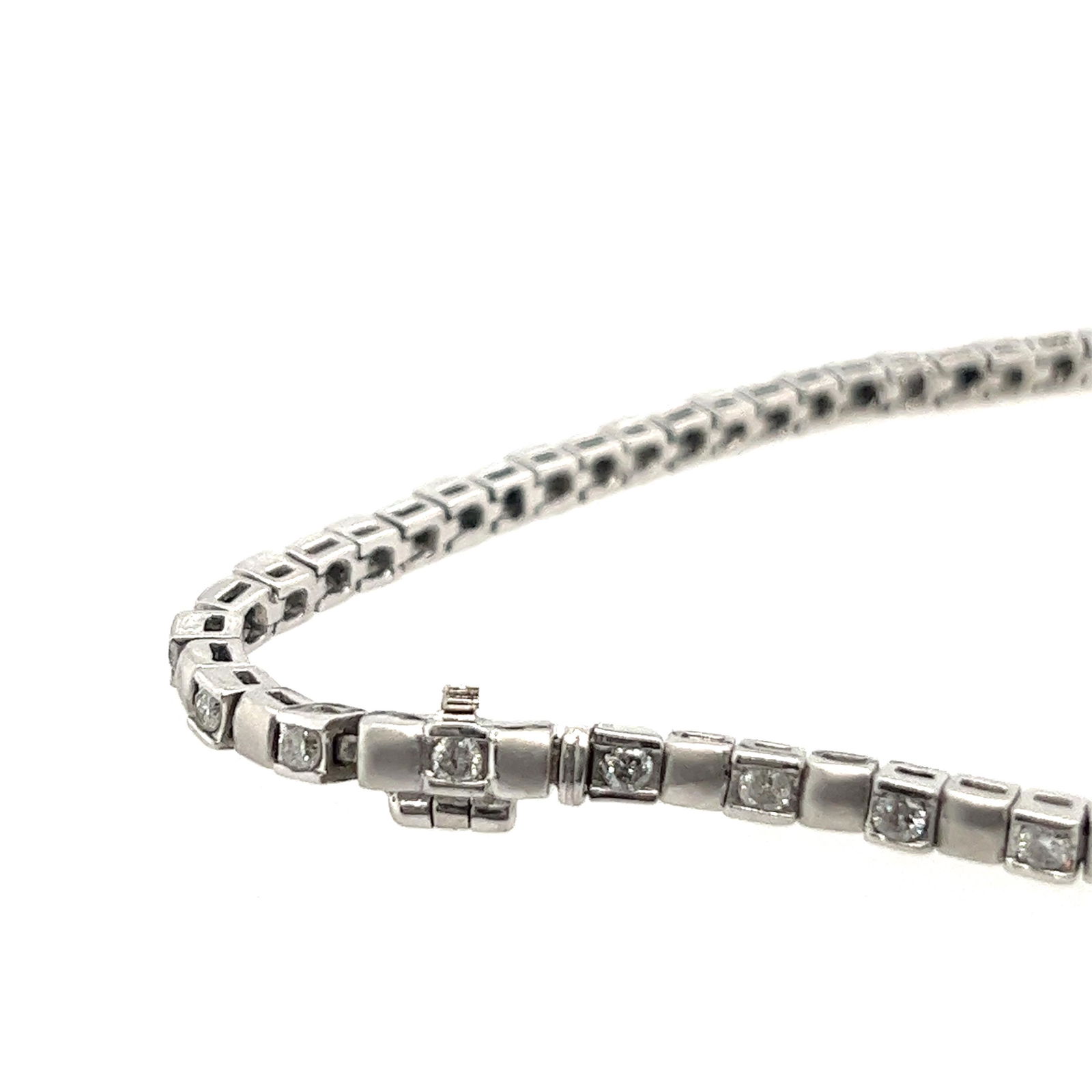 Diamond Square Link Tennis Bracelet 14k (1 of 3)