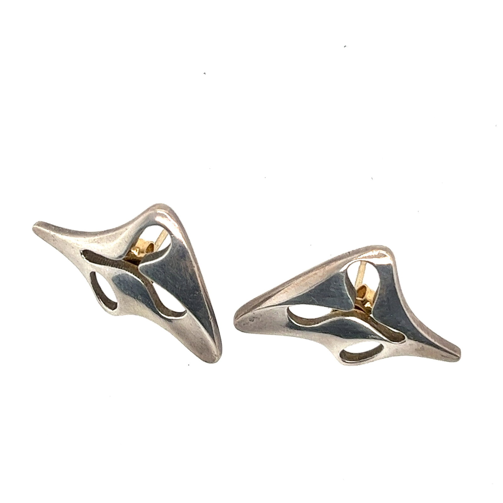 George Jensen Amoeba Earrings: If you like abstract pieces than these earrings are for you, from the mind of Georg Jensen and designed by Henning Koppel comes these Amoeba earrings. Crafted of sterling silver these are made for pie