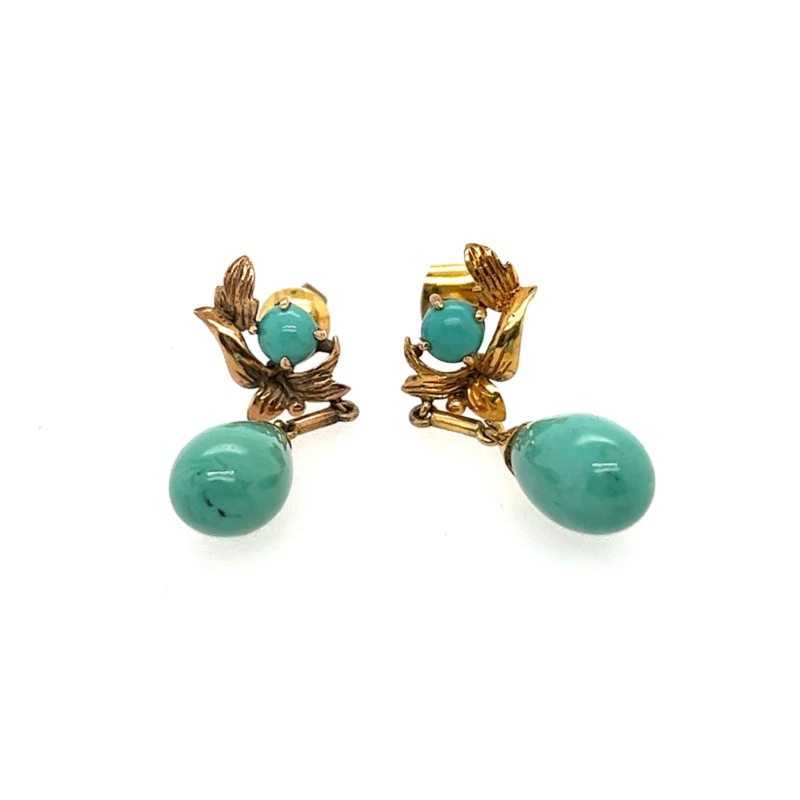 15 k Gold & Jade Earrings (1 of 3)