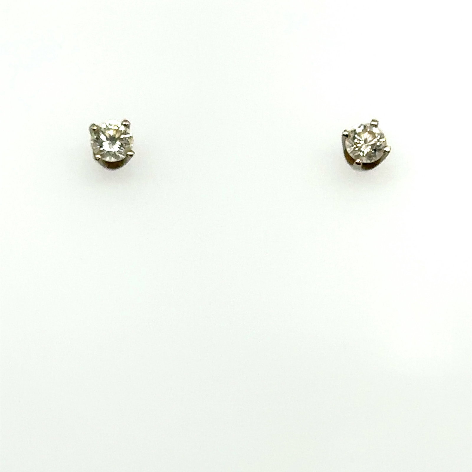Small White Gold & Diamond Studs (1 of 3)