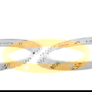 Cartier 18k gold & Diamond Love Bracelet with Box: Cartier Love bracelet Ref CWS322 18k yellow gold with diamond accents. Fits a 32.5 grams and fits a