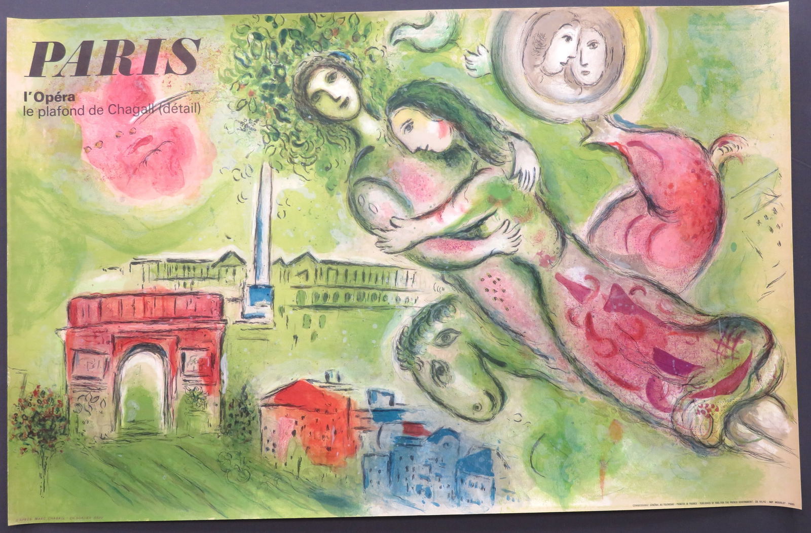 1964 Marc Chagall Paris Travel Poster (1 of 3)