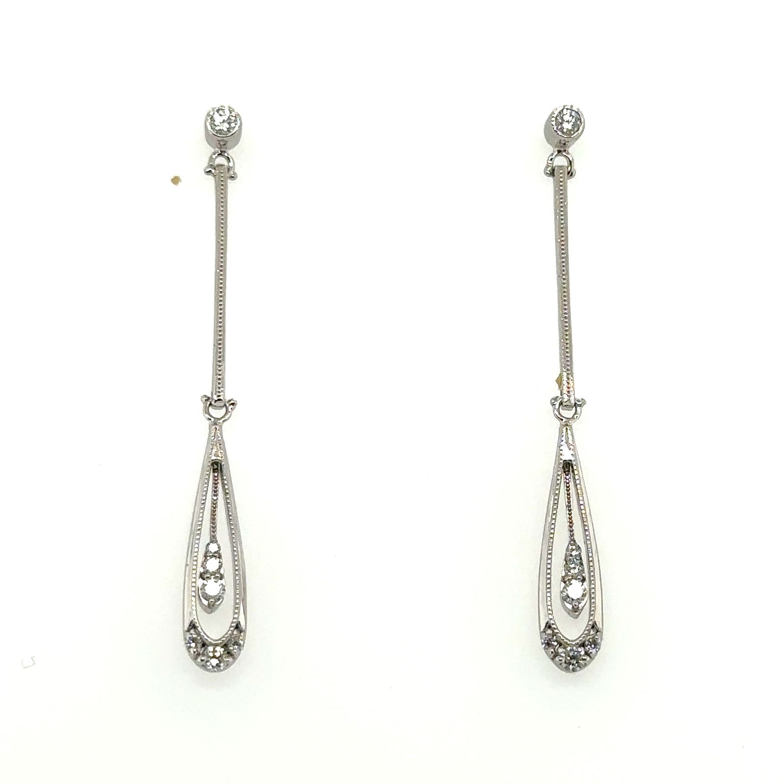 Tacori 18k White Gold & Diamond Drop Earrings (1 of 2)