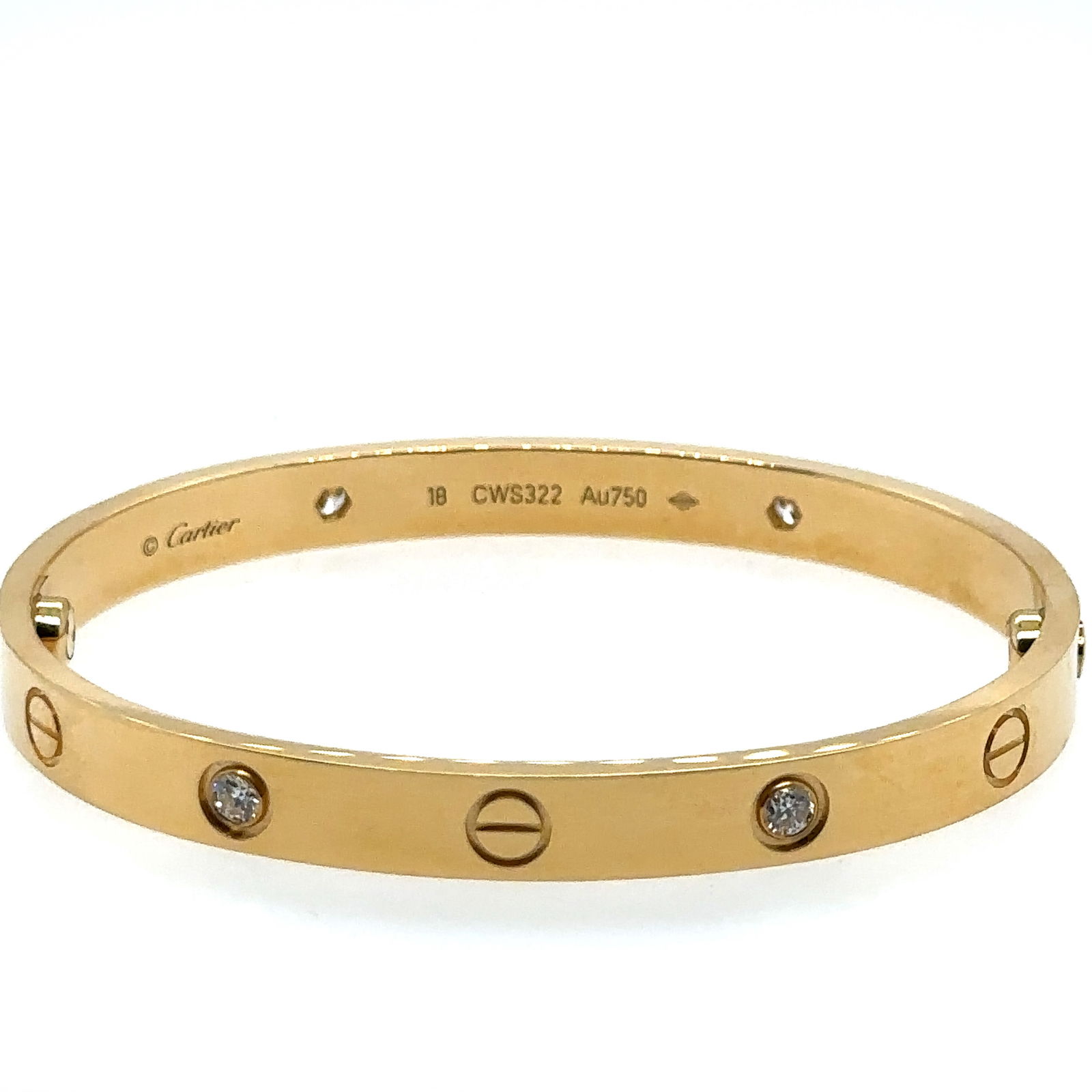 Cartier 18k Yellow Gold & Diamond Love Bracelet (1 of 5)