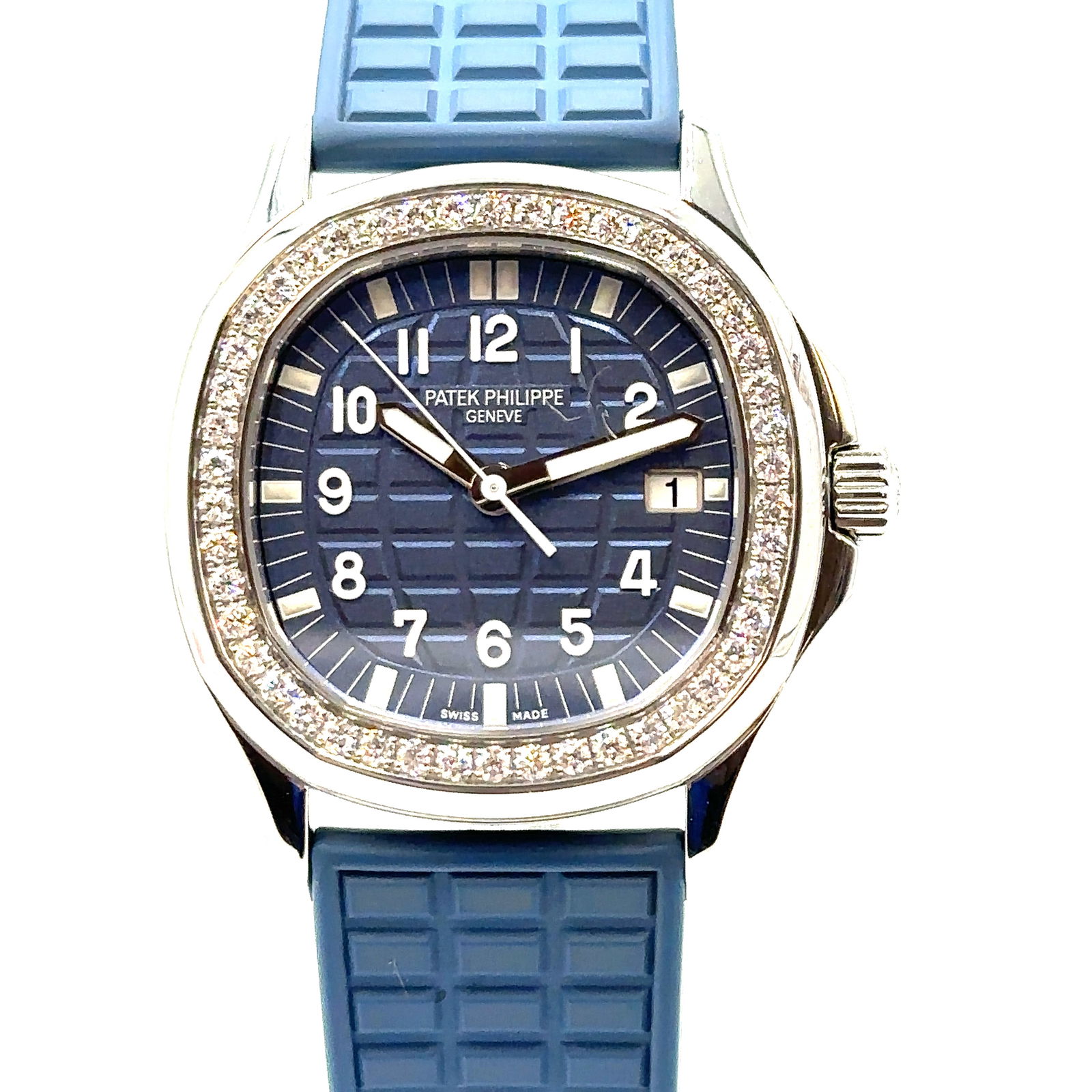 Patek Philippe Aquanaut Blue Dial & Diamond Bezel Ref 5067A-022 (1 of 9)