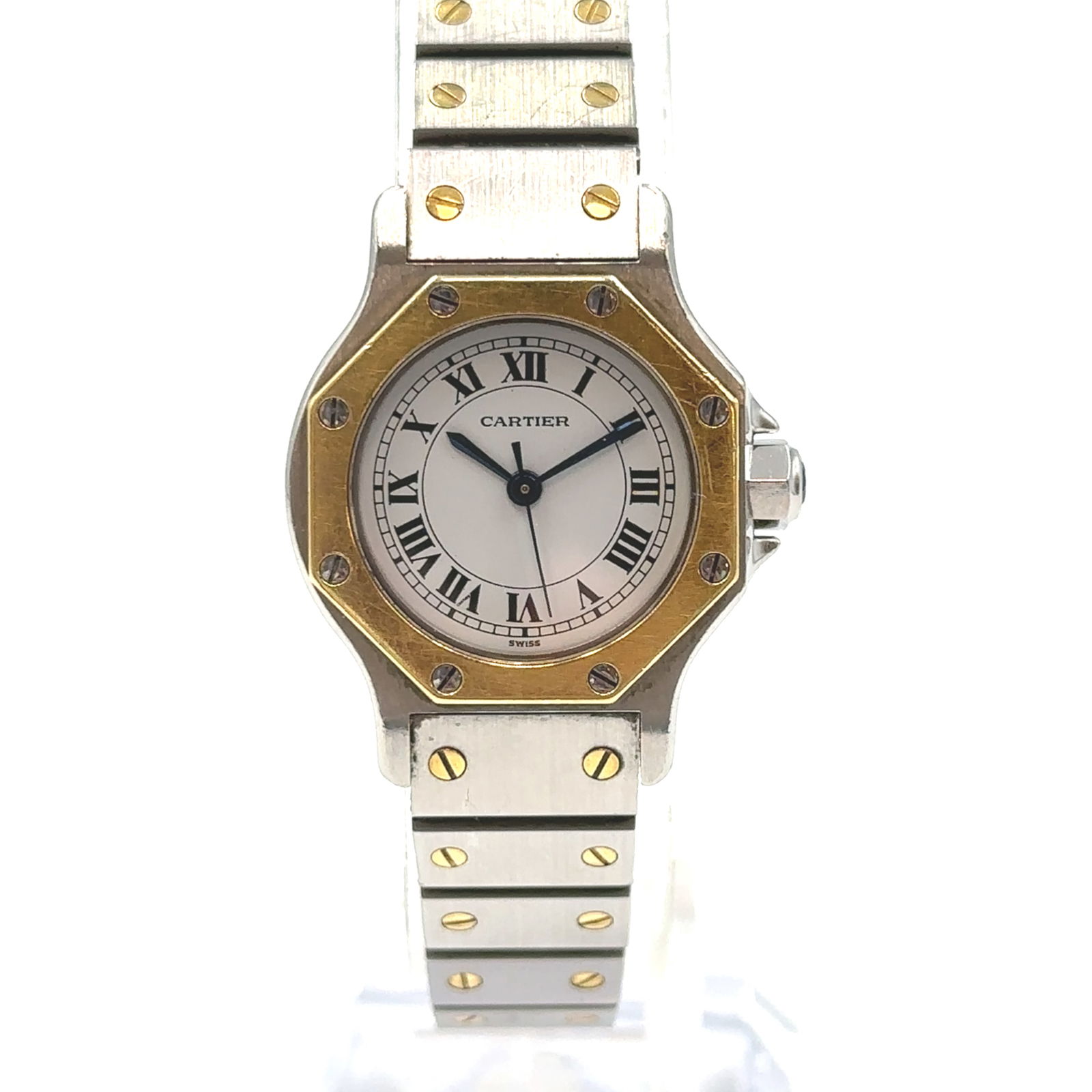 Cartier Santos Octagon Automatic Two Tone Ladies Watch (1 of 6)