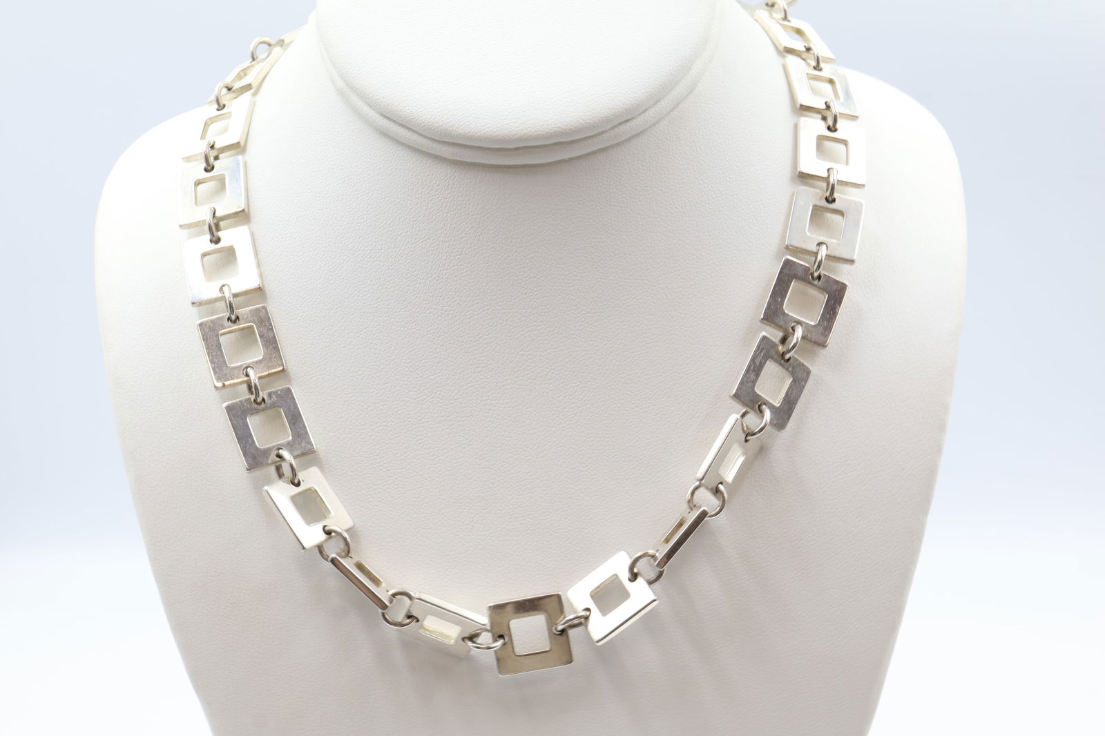 Birks 925 Square Link Necklace (1 of 3)