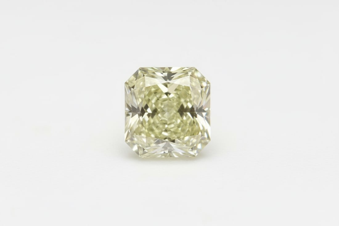 GIA 0.35ct Fancy Yellow Natural Diamond: Loose natural diamond. GIA report #2135045290. 0.35 carats. Fancy Yellow. Cut-cornered square modified brilliant. Dimensions: 3.98 × 3.96 × 2.58mm.