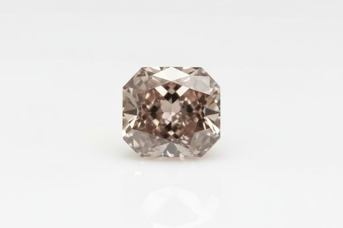 GIA 0.27ct Fancy Dark Pink Brown Diamond: Loose natural diamond. GIA report #2165293559. 0.27 carats. Fancy Dark Pink Brown. Cut-cornered rectangular modified brilliant. Dimensions: 3.79 × 3.53 × 2.32mm.