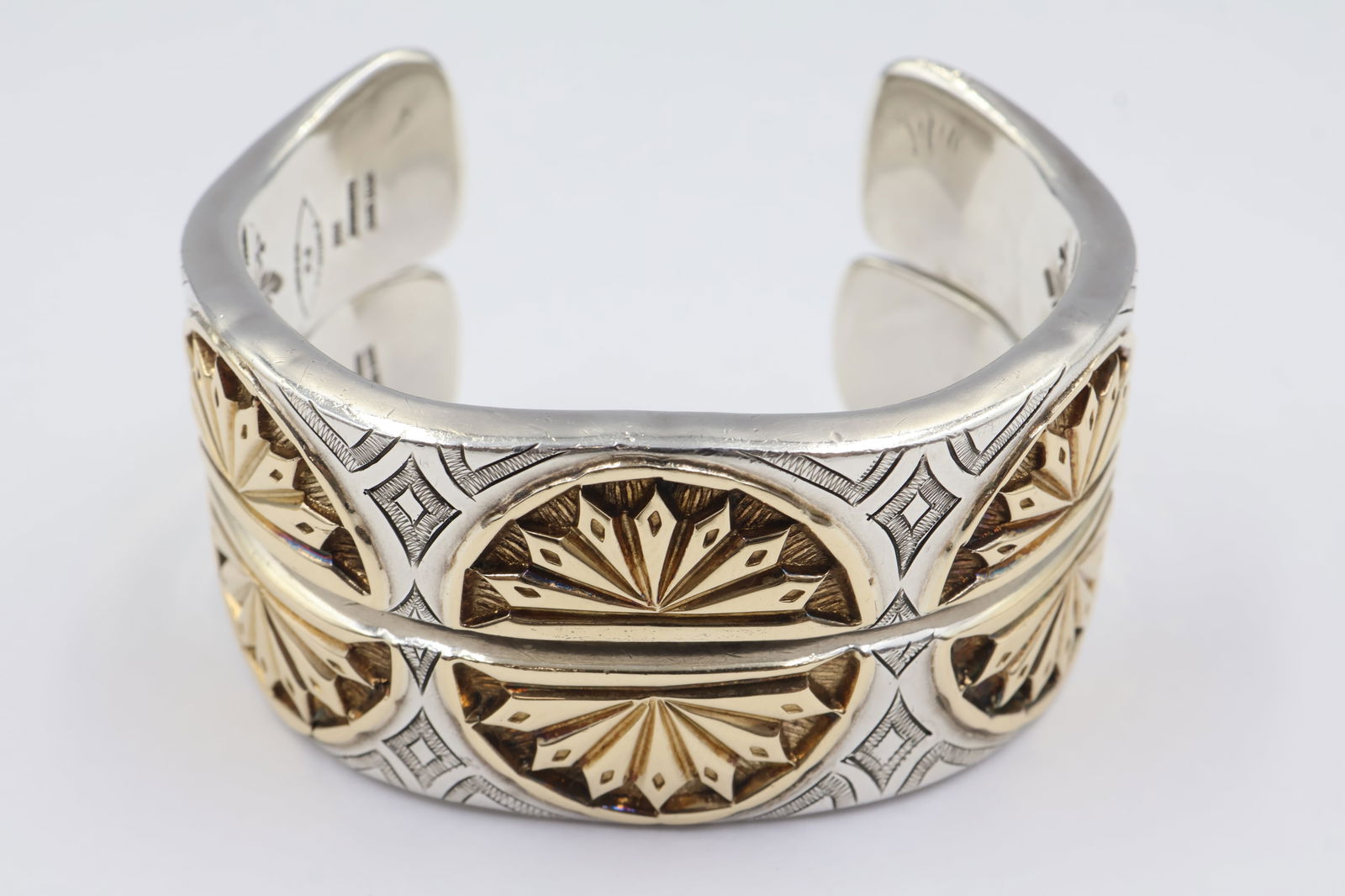 Seminole 925 Silver & 14k Gold Cuff Set (1 of 4)