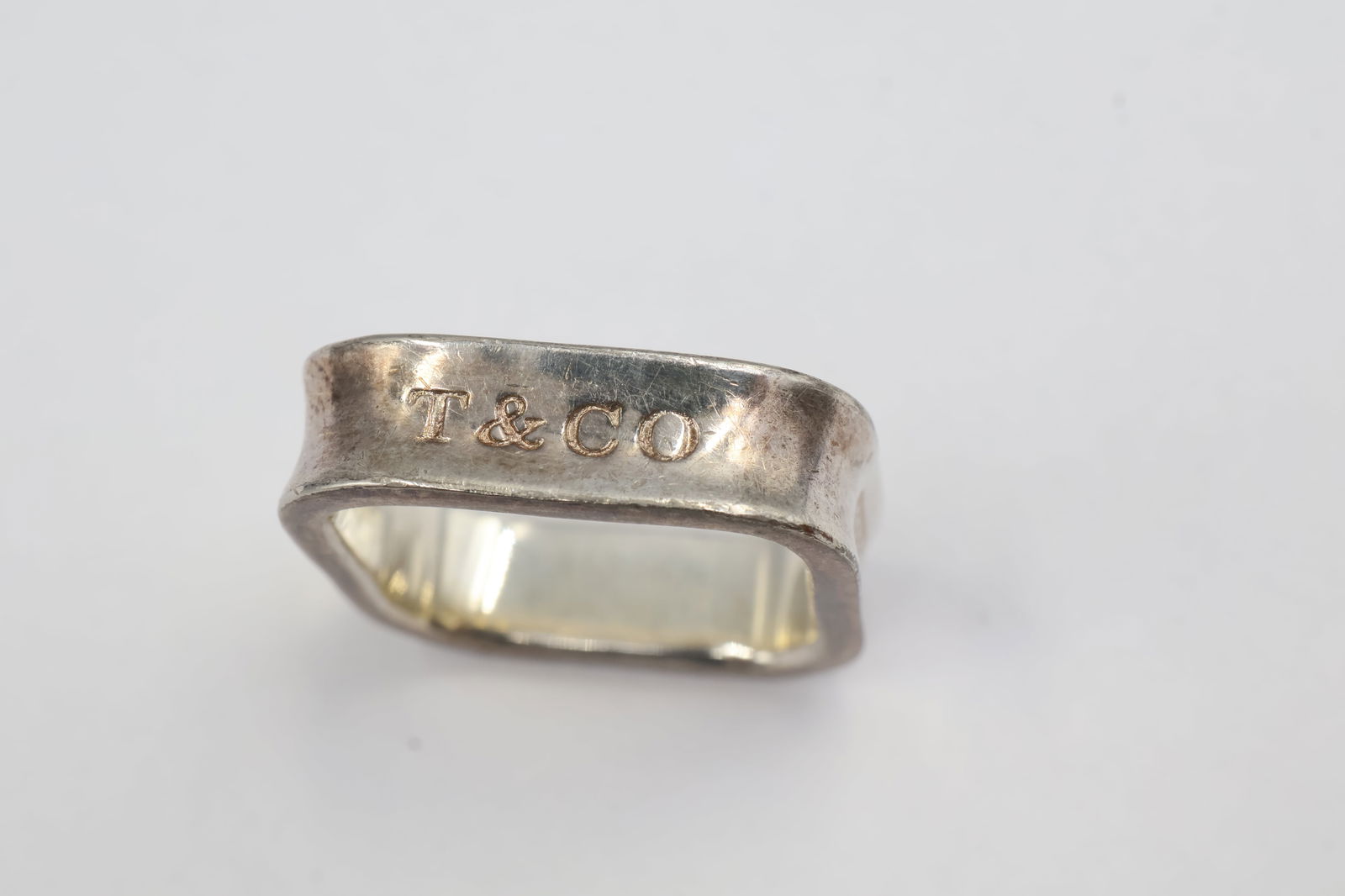 Tiffany & Co. 925 Architectural Square Ring: Tiffany & Co. geometric square ring. Total weight: 7.1g. Stamped Tiffany & Co.
