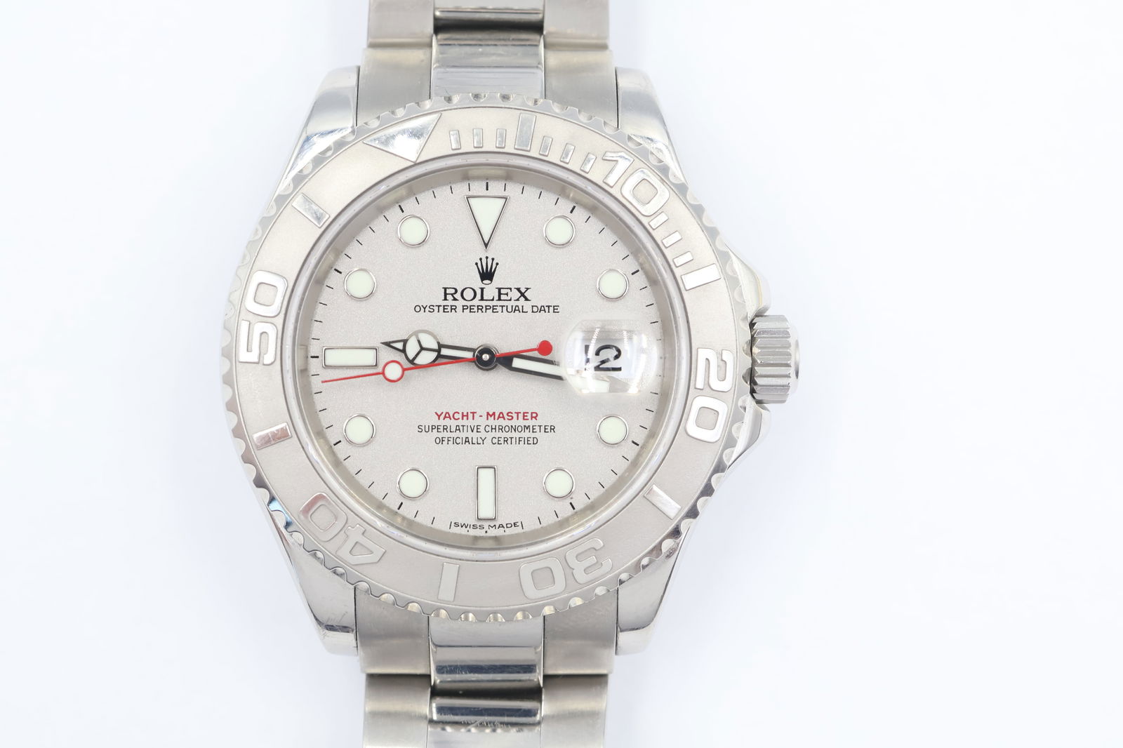 2006 Rolex Yacht-Master — Ref 16622, 40mm: Rolex Yacht-Master, reference 16622, circa 2006. 40mm stainless steel Oyster case with platinum bezel. Automatic movement. Presented with original box.