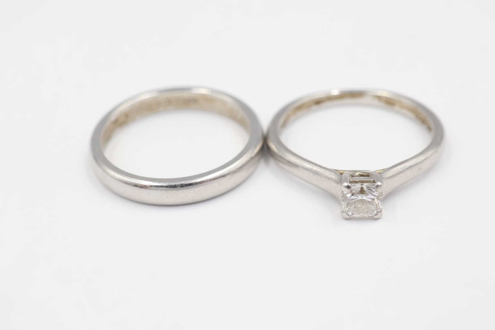 Tiffany & Co. Platinum Wedding Ring Set - 2