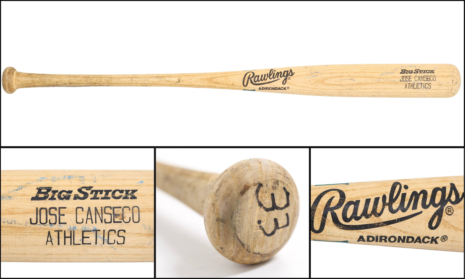 Jose Canseco Game-Used Rawlings Adirondack Bat (1 of 8)
