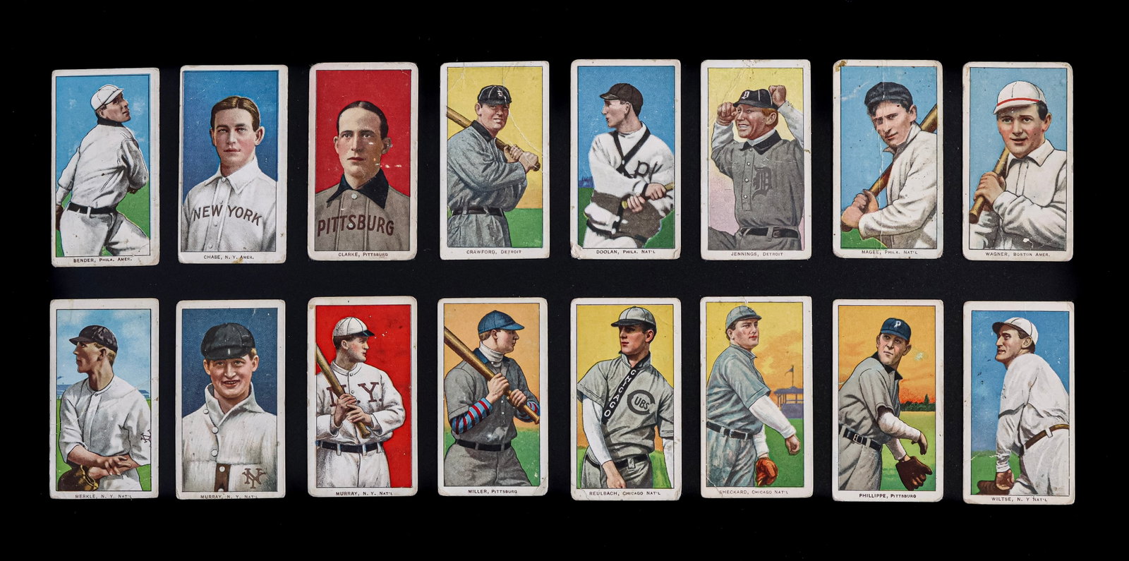 1909-11 T206 White Border Tobacco Card Collection Featuring Hall of Famers & Stars: 1909-1911 T206 White Border Tobacco Card Collection Featuring Hall of Famers & Stars - Polar Bear & Sweet Caporal Backs - 16 Cards Total (E.G.D. Collection) Historic & highly collectible group of sixt