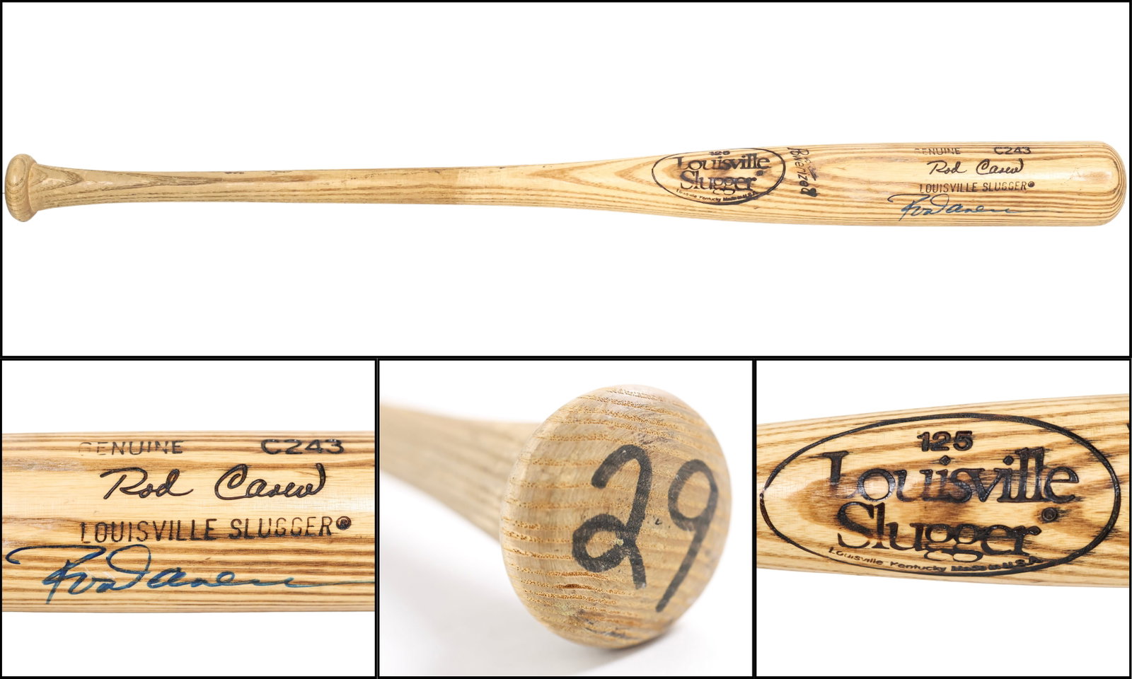 1986–87 Rod Carew Signed & Player-Used Louisville Slugger Professional Model Bat – MEARS A8 (1 of 10)
