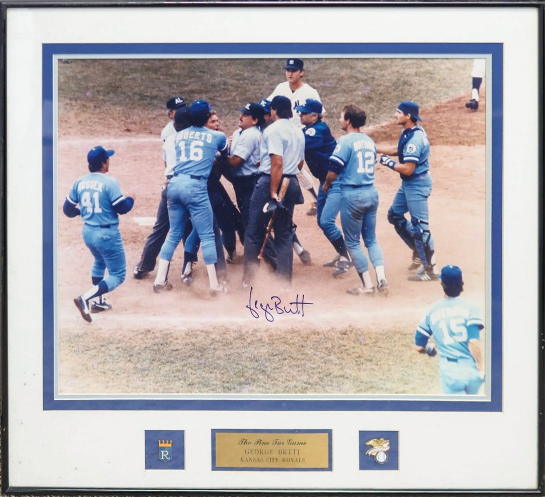 George Brett Signed Baseball & 'Pine Tar Game' Framed Display Collection (1 of 5)