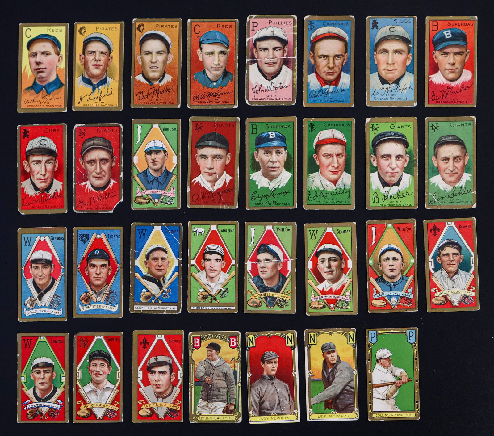 1911 T205 Gold Border Tobacco Card Collection Featuring HOF Players - 31 Cards In total (1 of 11)