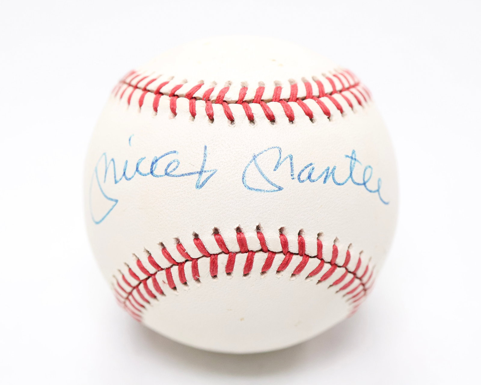 Mickey Mantle Signed Official American League Baseball - Yankees Hall of Famer (1 of 2)