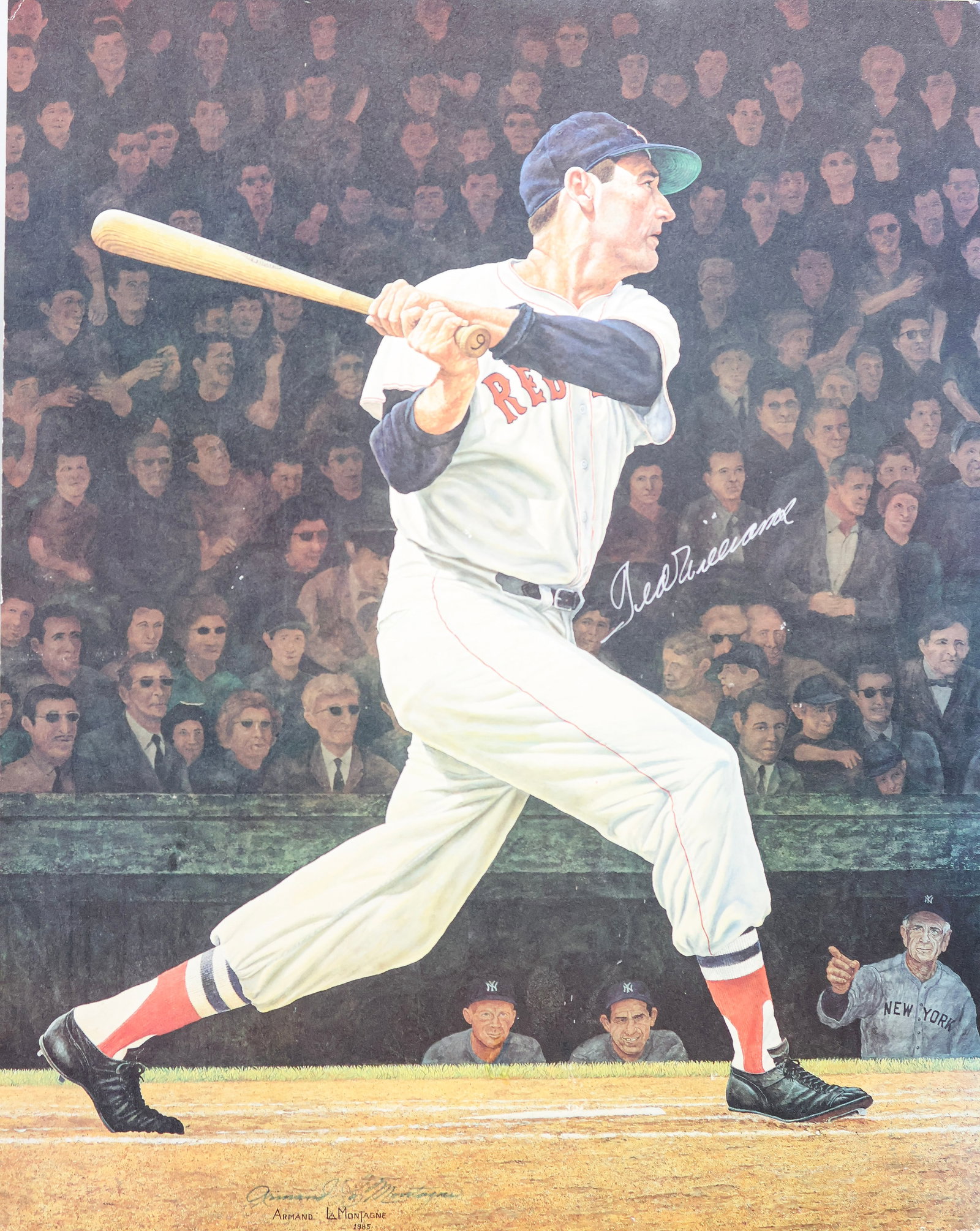 Ted Williams & Armand LaMontagne Dual-Signed Art Print Display (1 of 3)