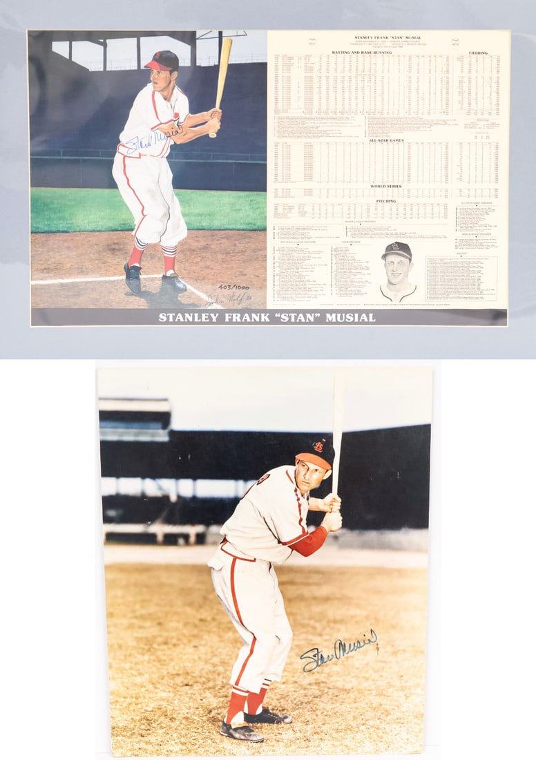 Stan Musial Signed Display Collection – Signed Photo Display & Limited Edition Career Stats /1000 (1 of 8)