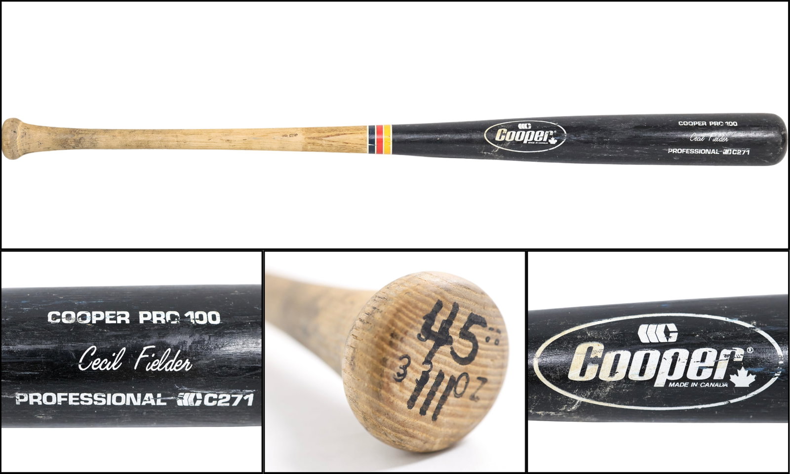 Cecil Fielder Game-Used Cooper Pro 100 Bat (1 of 8)