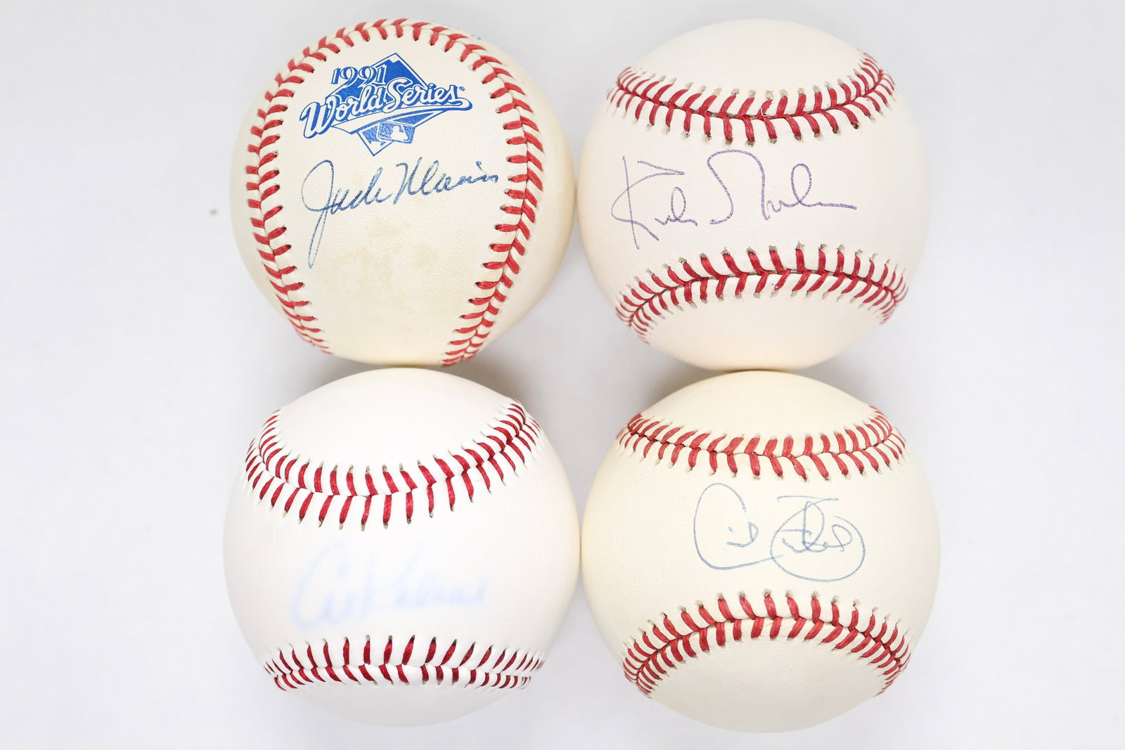 Detroit Tigers Legends Signed Baseball Lot - Kaline, Morris, Fielder & Gibson (1 of 3)