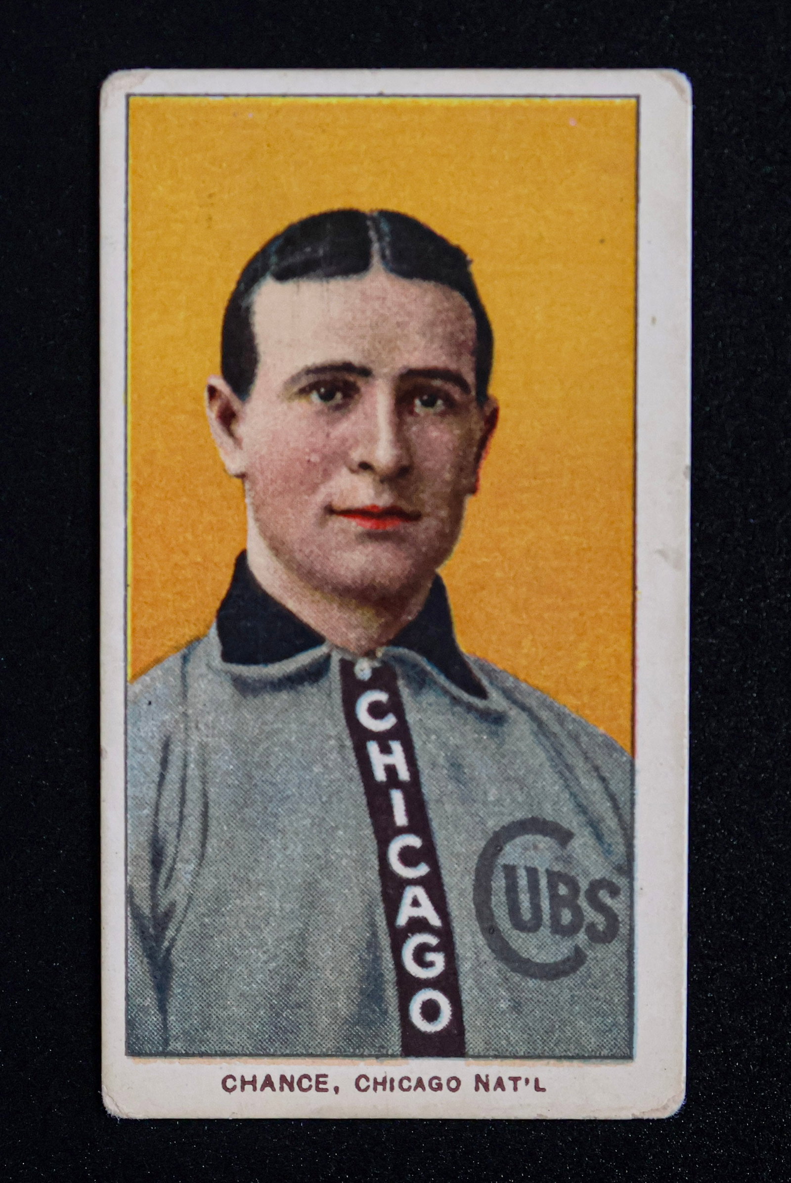 1909-1911 T206 Frank Chance 'Yellow Portrait' Tobacco Card – Sweet Caporal Back (1 of 2)