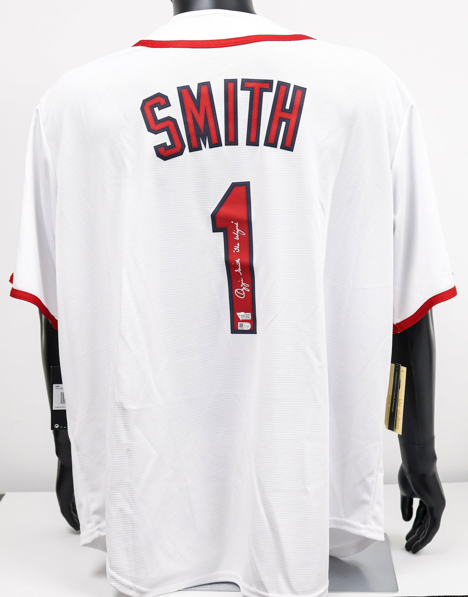 Ozzie Smith Signed Nike Cardinals Jersey Inscribed "The Wizard" (1 of 5)