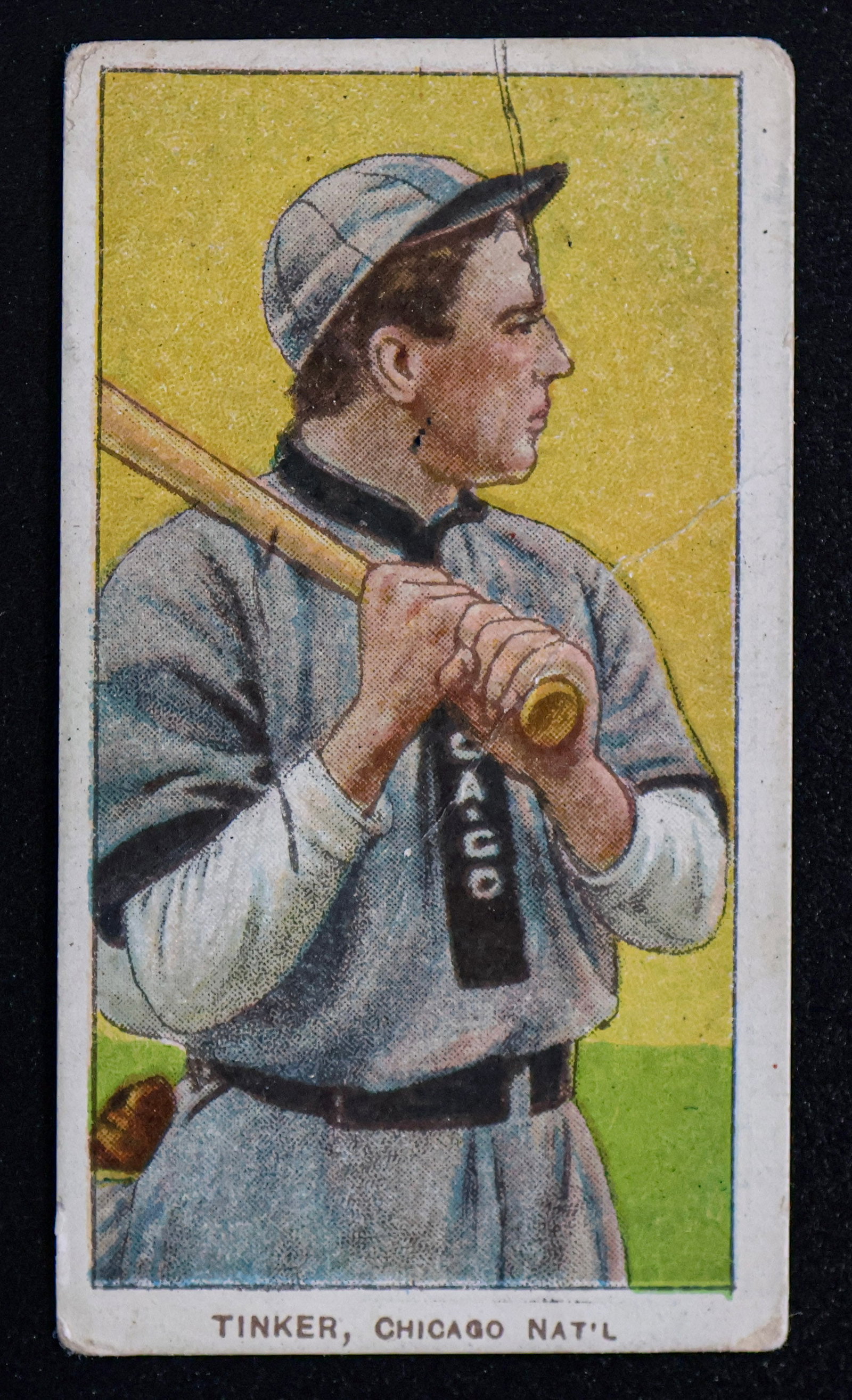 1909-1911 T206 Joe Tinker 'Bat On Shoulder' Tobacco Card – Polar Bear Back (1 of 2)