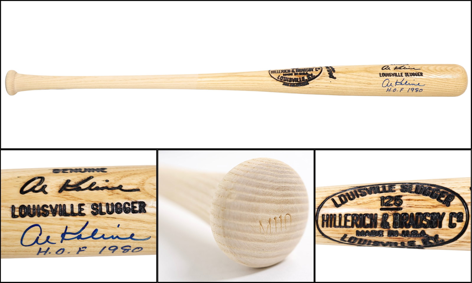 Al Kaline Signed Louisville Slugger Bat with 'HOF 1980' Inscription (1 of 7)