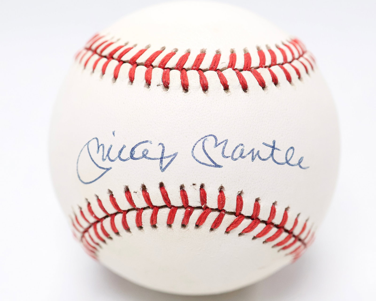 Mickey Mantle Signed Official American League Baseball - Yankees Hall of Famer (1 of 3)