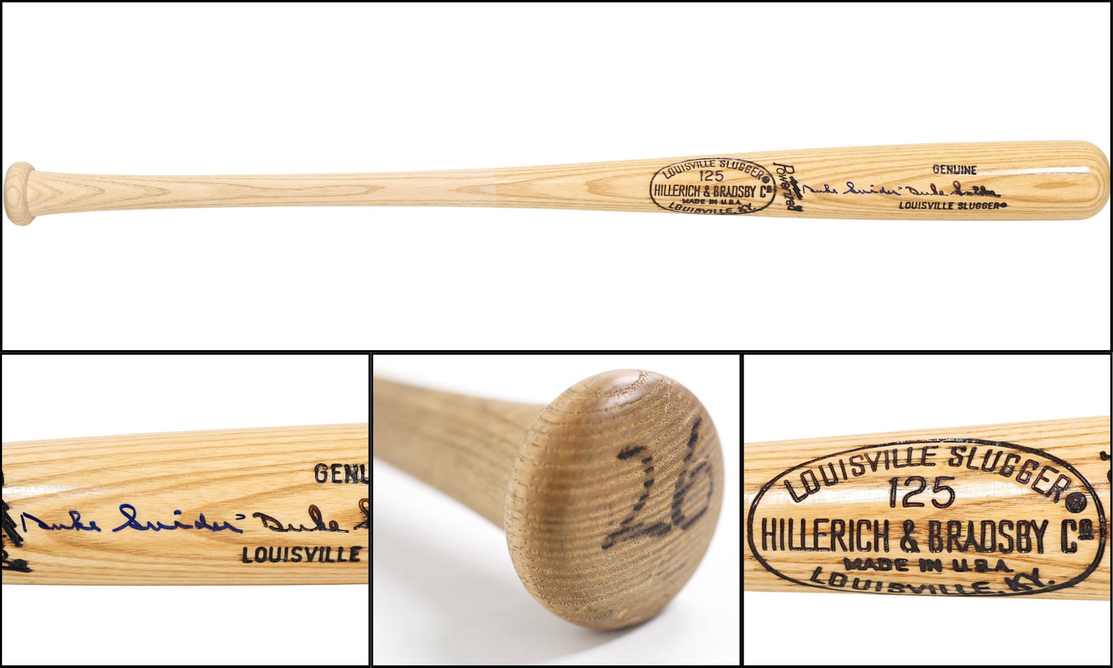 Duke Snider Signed Louisville Slugger Bat: Duke Snider Signed Louisville Slugger Bat (Greenshields Collection) A Louisville Slugger Powerized commemorative bat signed by Hall of Famer Duke Snider, one of the premier power hitters of the golden