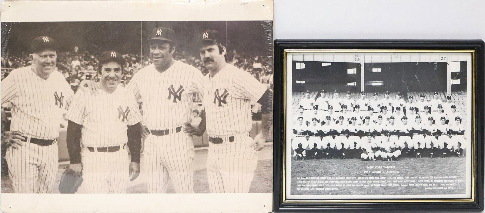 New York Yankees Team Photo Displays – Including 1951 World Series Champions Team Photo (1 of 3)
